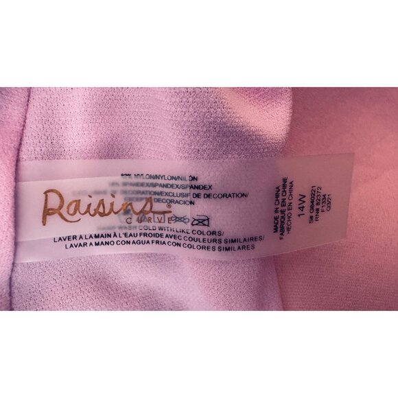 2/$30 NWT Raisins Curve Size 14 Floral Tankini Top Plus Black Pink Blue - Picture 7 of 16